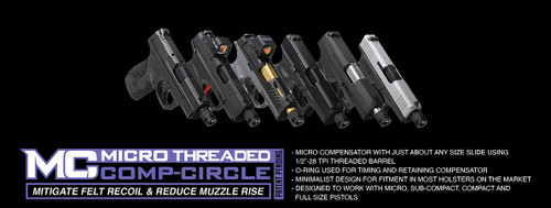 Strike Industries Micro Threaded Comp - CIRCLE - Black Strike Industries Micro Threaded Comp - CIRCLE - Black