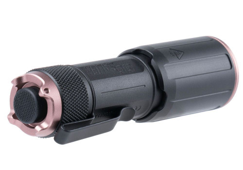 Sig Sauer SOFEC001 Foxtrot-EDC Compact Rose Flashlight - 1350 Lumens, Black w/ ROSE Anodized Tailcap and Bezel Ring Sig Sauer SOFEC001 Foxtrot-EDC Compact Rose Flashlight - 1350 Lumens, Black w/ ROSE Anodized Tailcap and Bezel Ring