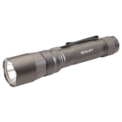 SureFire EDC2-DFT Rechargeable Flashlight - High-Candela Everyday Carry LED Flashlight, 100,000 Candela, Gray