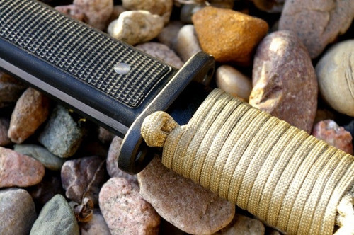 CAS Hanwei Tactical Katana - 27-5/8" 5160 High-Carbon Spring Steel Blade, Black Checkered Kraton Handles, Fiberglass Scabbard CAS Hanwei Tactical Katana - 27-5/8" 5160 High-Carbon Spring Steel Blade, Black Checkered Kraton Handles, Fiberglass Scabbard