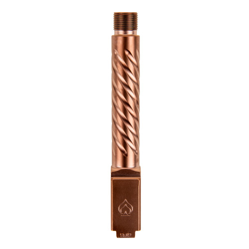 Ballistic Advantage Premium Series Glock 19 9MM 4.5" Threaded Barrel - 1/2x28, Spiral Fluting, For Glock 19 Gen 3-5, Copper PVD Finish Ballistic Advantage Premium Series Glock 19 9MM 4.5" Threaded Barrel - 1/2x28, Spiral Fluting, For Glock 19 Gen 3-5, Copper PVD Finish