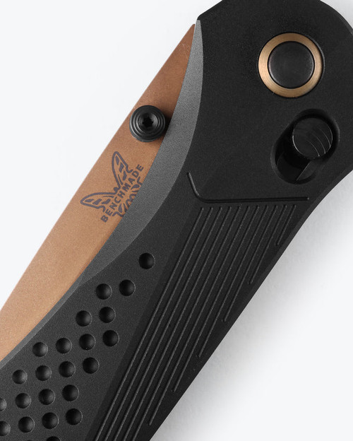 Benchmade 710FE-2401 Seven | Ten Folding Knife - 4" CPM-Magnacut FDE PVD Recurve Drop Point Blade, Black Milled Aluminum Handles, AXIS/Crossbar Lock Benchmade 710FE-2401 Seven | Ten Folding Knife - 4" CPM-Magnacut FDE PVD Recurve Drop Point Blade, Black Milled Aluminum Handles, AXIS/Crossbar Lock