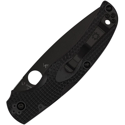 Spyderco Native Chief Lightweight Folding Knife - 4.02" CTS-BD1N Black DLC Serrated Blade, Black FRN Handles, Lockback - C244SBBK Spyderco Native Chief Lightweight Folding Knife - 4.02" CTS-BD1N Black DLC Serrated Blade, Black FRN Handles, Lockback - C244SBBK