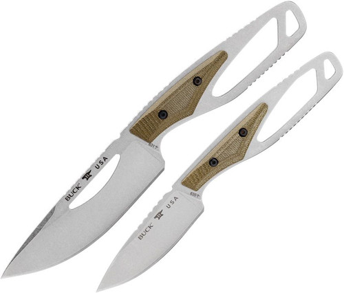 Buck 631GRSVP PakLite Pro Field Kit - S35VN Blade Steel, OD Green Micarta Handles - 13820