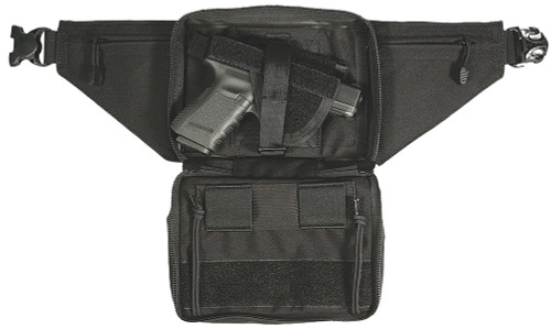 Blackhawk 60WF05BK Fanny Pack OWB Black Cordura Belt Loop Fits Most Small To Large Autos & Revolvers Ambidextrous