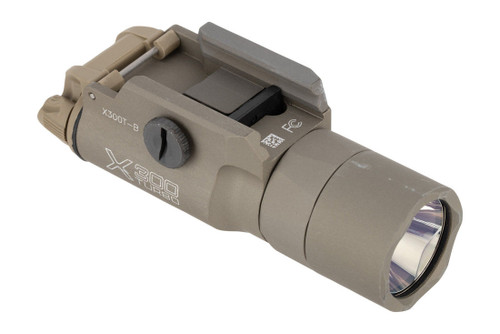 Surefire X300T-B Turbo High Candela Weaponlight - White LED, 650 Lumens, Fits Picatinny and Universal, 66,000 Candela, Thumbscrew Attachment, Matte Tan Finish Surefire X300T-B Turbo High Candela Weaponlight - White LED, 650 Lumens, Fits Picatinny and Universal, 66,000 Candela, Thumbscrew Attachment, Matte Tan Finish