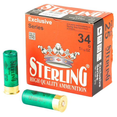 Sterling Exclusive Series 12 Gauge 2.75" #7 1 3/16 oz, Shot Shell - 25 Round Box