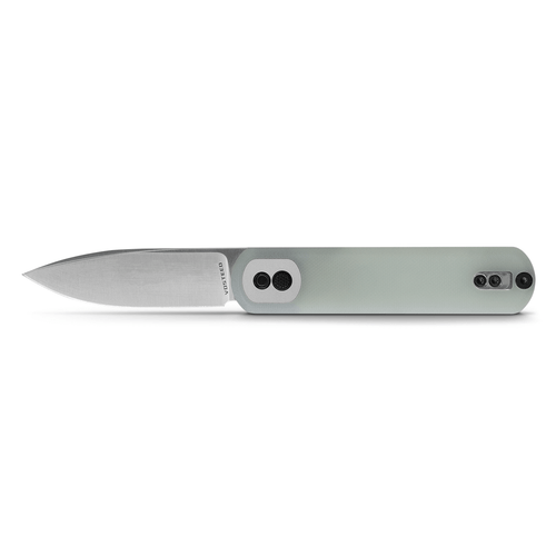 Vosteed Cutlery Corgi Trek Folding Knife - 2.99" 14C28N Drop Point Blade, Natural Jade G10 Handle, Trek Lock