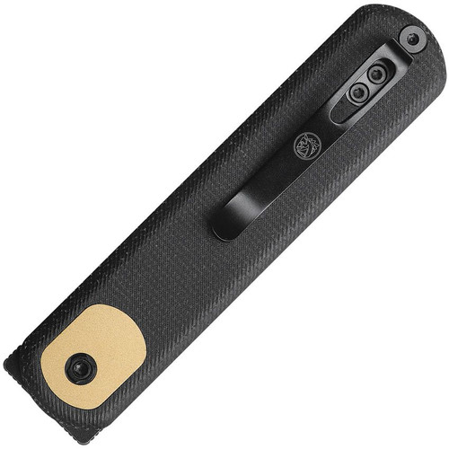 Vosteed Cutlery Corgi Trek Folding Knife - 2.99" 14C28N Black Drop Point Blade, Black Canvas Micarta Handles, Trek Lock Vosteed Cutlery Corgi Trek Folding Knife - 2.99" 14C28N Black Drop Point Blade, Black Canvas Micarta Handles, Trek Lock