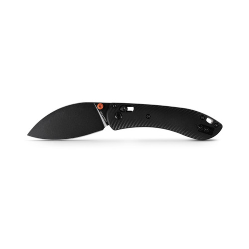 Vosteed Knives Mini Nightshade Folding Knife - 2.6" 14C28N Black Kukri Blade, Black Aluminum Handles, AXIS/Crossbar Lock - A0214