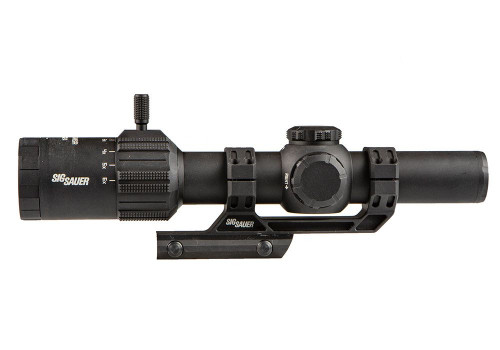 Sig Sauer Tango MSR 1-6X24mm FFP Rifle Scope - First FocalPlane, 30mm Maintube, MSR-BDC6 Illuminated Reticle, Black, ALPHA-MSR Cantilvered Mount Sig Sauer Tango MSR 1-6X24mm FFP Rifle Scope - First FocalPlane, 30mm Maintube, MSR-BDC6 Illuminated Reticle, Black, ALPHA-MSR Cantilvered Mount