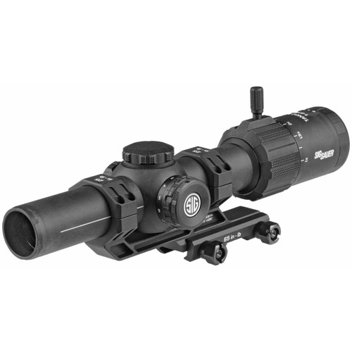 Sig Sauer Tango MSR 1-6X24mm FFP Rifle Scope - First FocalPlane, 30mm Maintube, MSR-BDC6 Illuminated Reticle, Black, ALPHA-MSR Cantilvered Mount