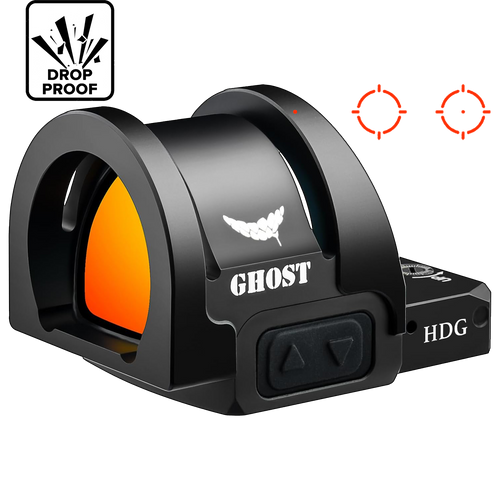 Cyelee Ghost HDG Heavy Duty Red Dot Optic - 2 MOA Dot & 26 MOA Circle, For RMR/407C/507C Footprint, Black