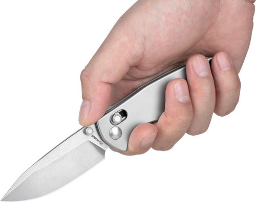 Olight Oknife Rubato 3 Rail Lock Folding Knife - 2.96" 10Cr15CoMoV Drop Point Blade, Stainless Steel Handles Olight Oknife Rubato 3 Rail Lock Folding Knife - 2.96" 10Cr15CoMoV Drop Point Blade, Stainless Steel Handles