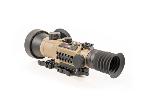 iRayUSA RICO Hybrid 640 HYH75W Thermal Weapon Sight - 4X Magnification, 75mm Objective, Multiple Reticles, Tan iRayUSA RICO Hybrid 640 HYH75W Thermal Weapon Sight - 4X Magnification, 75mm Objective, Multiple Reticles, Tan