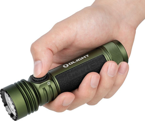Olight Seeker 4 Pro Rechargeable Cool White LED Flashlight - OD Green, 4600 Max Lumens - SEEKER-4-PRO-ODGRN Olight Seeker 4 Pro Rechargeable Cool White LED Flashlight - OD Green, 4600 Max Lumens - SEEKER-4-PRO-ODGRN