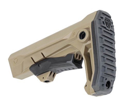 Strike Industries MOD2 Rifle Stock - Compatible w/ AR Style Buffer Tubes, FDE Polymer Strike Industries MOD2 Rifle Stock - Compatible w/ AR Style Buffer Tubes, FDE Polymer