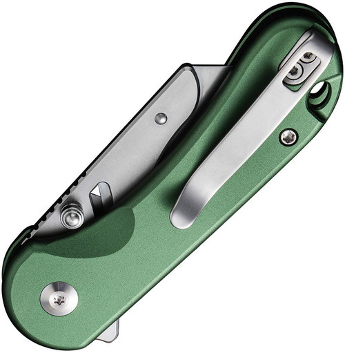 CIVIVI Knives Elementum Utility Button Lock Flipper Knife - 2.26" 6Cr Replaceable Utility Blade, Green Aluminum Handles, Reversible Clip - C23039B-3 CIVIVI Knives Elementum Utility Button Lock Flipper Knife - 2.26" 6Cr Replaceable Utility Blade, Green Aluminum Handles, Reversible Clip - C23039B-3