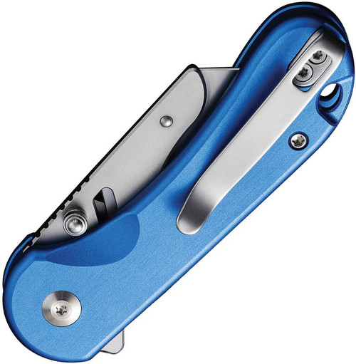 CIVIVI Knives Elementum Utility Button Lock Flipper Knife - 2.26" 6Cr Replaceable Utility Blade, Blue Aluminum Handles, Reversible Clip - C23039B-2 CIVIVI Knives Elementum Utility Button Lock Flipper Knife - 2.26" 6Cr Replaceable Utility Blade, Blue Aluminum Handles, Reversible Clip - C23039B-2