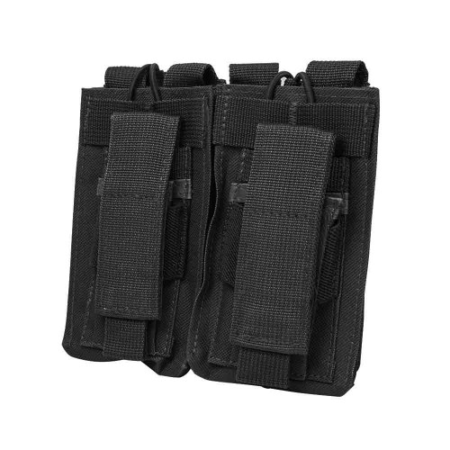 NcSTAR Double AR and Pistol Magazine Pouch - MOLLE Straps for Attachment, Fits Two AR Style Magazines, Black Nylon NcSTAR Double AR and Pistol Magazine Pouch - MOLLE Straps for Attachment, Fits Two AR Style Magazines, Black Nylon