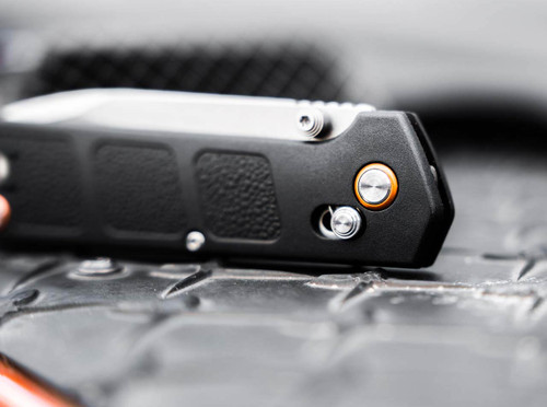 Boker Plus Kihon DC Crossbar Lock Flipper Knife - 3.23" D2 Satin Drop Point Blade, Black GFN Handles - 01BO800 Boker Plus Kihon DC Crossbar Lock Flipper Knife - 3.23" D2 Satin Drop Point Blade, Black GFN Handles - 01BO800