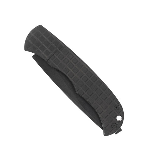 CobraTec Knives Cyclone Hidden Release AUTO Folding Knife - 3.0" D2 Black Drop Point Blade, Black Aluminum Handles CobraTec Knives Cyclone Hidden Release AUTO Folding Knife - 3.0" D2 Black Drop Point Blade, Black Aluminum Handles