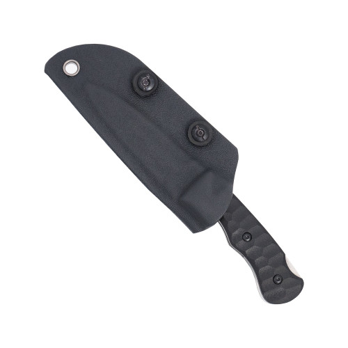 CobraTec Knives Push Dagger Folding Knife - 2.875" D2 Black Dagger Blade, Black G10 Handles, Black Kydex Sheath CobraTec Knives Push Dagger Folding Knife - 2.875" D2 Black Dagger Blade, Black G10 Handles, Black Kydex Sheath