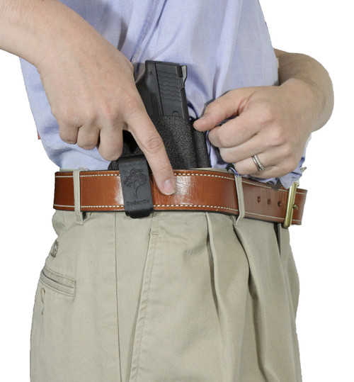 DeSantis Gunhide 137 Slim-Tuk Inside the Pants Holster - Fits Glock 43/43x MOS With or Without Red Dot, Ambidextrous, Black Kydex DeSantis Gunhide 137 Slim-Tuk Inside the Pants Holster - Fits Glock 43/43x MOS With or Without Red Dot, Ambidextrous, Black Kydex