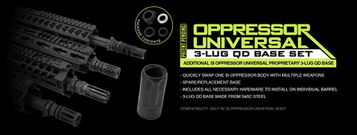 Strike Industries SI OPPRESSOR Universal 3-Lug QD Base Set - Black Strike Industries SI OPPRESSOR Universal 3-Lug QD Base Set - Black