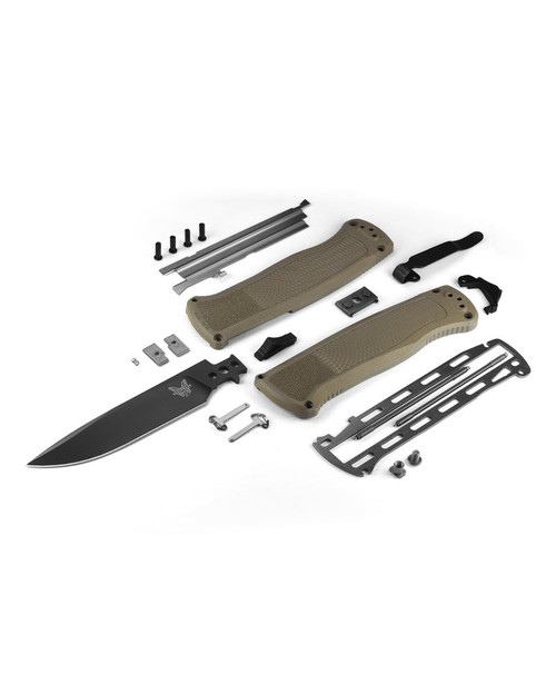 Benchmade 5371BK-01 Shootout OTF AUTO Knife - 3.494" CPM-CruWear Black DLC Drop Point Blade, Ranger Green Grivory Benchmade 5371BK-01 Shootout OTF AUTO Knife - 3.494" CPM-CruWear Black DLC Drop Point Blade, Ranger Green Grivory