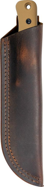 Reiff Knives F5 Field Survival Knife Fixed Blade - 5.0" 3V Stonewashed Drop Point Blade, Coyote Brown G10 Handles, Brown Leather Sheath Reiff Knives F5 Field Survival Knife Fixed Blade - 5.0" 3V Stonewashed Drop Point Blade, Coyote Brown G10 Handles, Brown Leather Sheath