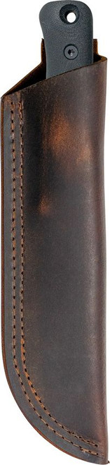 Reiff Knives F5 Field Survival Knife Fixed Blade - 5.0" 3V Stonewashed Drop Point Blade, Black G10 Handles, Brown Leather Sheath Reiff Knives F5 Field Survival Knife Fixed Blade - 5.0" 3V Stonewashed Drop Point Blade, Black G10 Handles, Brown Leather Sheath