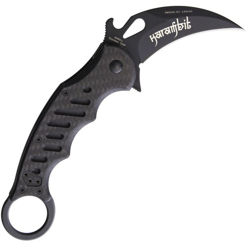 Fox Karambit Linerlock Folding Knife - 3" Bohler N690 Black Karambit Blade, Carbon Fiber Handles Fox Karambit Linerlock Folding Knife - 3" Bohler N690 Black Karambit Blade, Carbon Fiber Handles