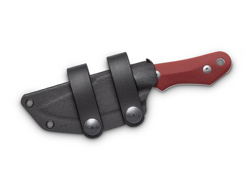 Viper Knives Handy Fixed Blade Knife - 3.3" CPM-MagnaCut Satin Drop Point Blade, 3D Machined Red G10 Handles, Black Kydex Sheath - VT4040GR Viper Knives Handy Fixed Blade Knife - 3.3" CPM-MagnaCut Satin Drop Point Blade, 3D Machined Red G10 Handles, Black Kydex Sheath - VT4040GR
