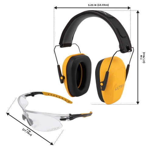 Allen ULTRX Shield Ear & Eye Protection Combo - Yellow Allen ULTRX Shield Ear & Eye Protection Combo - Yellow