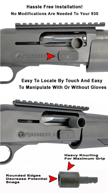 GG&G Inc Mossberg 930 Tactical Bolt Release Pad - Black GG&G Inc Mossberg 930 Tactical Bolt Release Pad - Black