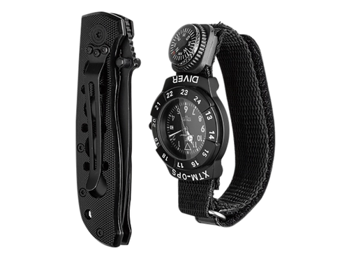 Smith & Wesson Extreme Ops Watch & Knife Combo Set - SW-XTMOPS-2 Smith & Wesson Extreme Ops Watch & Knife Combo Set - SW-XTMOPS-2