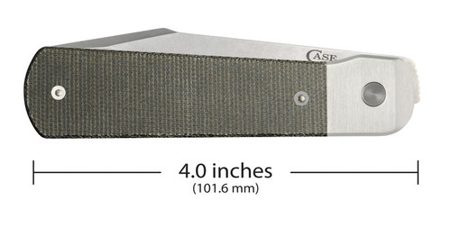 Case Bridgeline Series Longhouse Front Flipper Knife - 2.87" CPM-20CV Clip Point Blade, OD Green Micarta Handles with Aluminum Bolsters, Liner Lock - 50911 Case Bridgeline Series Longhouse Front Flipper Knife - 2.87" CPM-20CV Clip Point Blade, OD Green Micarta Handles with Aluminum Bolsters, Liner Lock - 50911