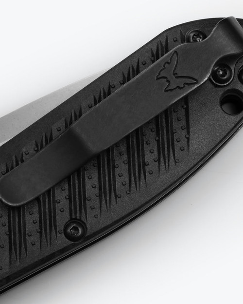 Benchmade Mini Presidio II Folding Knife - 3.20" S30V Satin Plain Blade, Milled Black CF-Elite Handles, AXIS Lock - 575-1 Benchmade Mini Presidio II Folding Knife - 3.20" S30V Satin Plain Blade, Milled Black CF-Elite Handles, AXIS Lock - 575-1