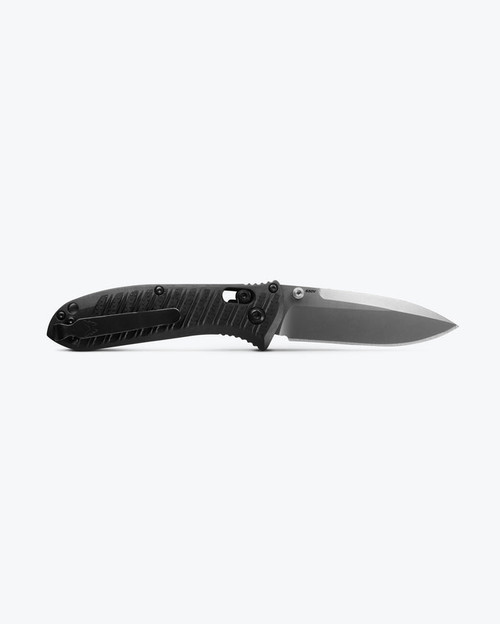 Benchmade Mini Presidio II Folding Knife - 3.20" S30V Satin Plain Blade, Milled Black CF-Elite Handles, AXIS Lock - 575-1 Benchmade Mini Presidio II Folding Knife - 3.20" S30V Satin Plain Blade, Milled Black CF-Elite Handles, AXIS Lock - 575-1