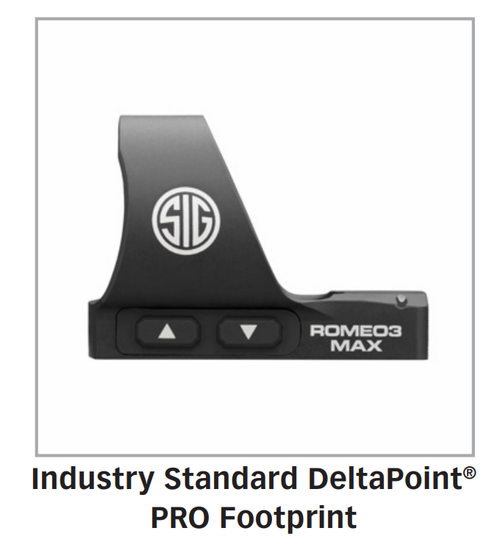 Sig Sauer ROMEO3MAX PRO 1x31mm - Competition Open Reflex Sight, 3 MOA Red Dot, Black Sig Sauer ROMEO3MAX PRO 1x31mm - Competition Open Reflex Sight, 3 MOA Red Dot, Black