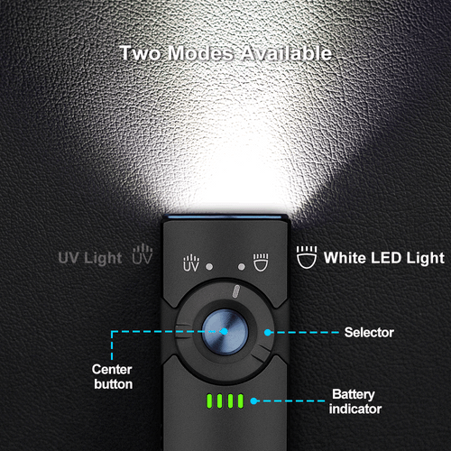 Olight Arkfeld UV Rechargeable Dual Light LED Flat Flashlight - Cool White, 1000 Max Lumens, Black Olight Arkfeld UV Rechargeable Dual Light LED Flat Flashlight - Cool White, 1000 Max Lumens, Black