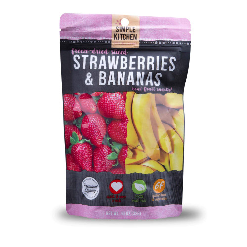Wise Company Simple Kitchen Freeze-Dried Strawberries & Bananas - 6 Pack