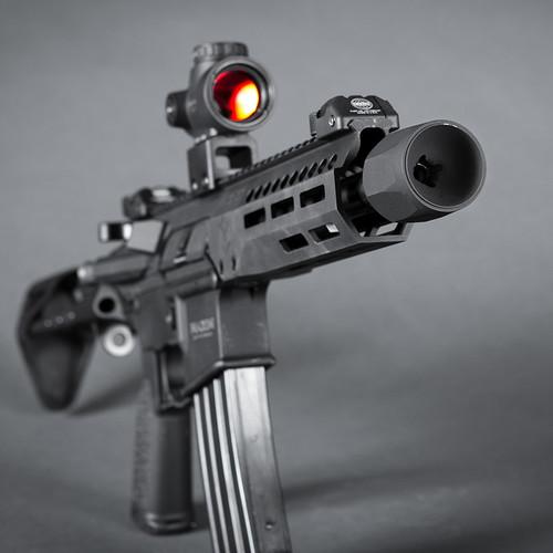 Maxim Defense HATEBRAKE - 5.56NATO, 1/2"-28 tpi, 1.50" Diameter, Black DLC Stainless Steel Maxim Defense HATEBRAKE - 5.56NATO, 1/2"-28 tpi, 1.50" Diameter, Black DLC Stainless Steel