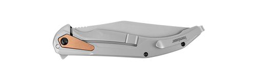 Kershaw 2076 Strata KVT Flipper Knife - 4.5" D2 Bead Blasted Clip Point Blade, Black G10 and Stainless Steel Handles Kershaw 2076 Strata KVT Flipper Knife - 4.5" D2 Bead Blasted Clip Point Blade, Black G10 and Stainless Steel Handles