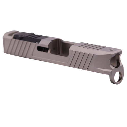 True Precision Duty Series Glock 43 / 43X Optic Cut Slide - RMSc Optic Cut, Satin Stainless Finish True Precision Duty Series Glock 43 / 43X Optic Cut Slide - RMSc Optic Cut, Satin Stainless Finish