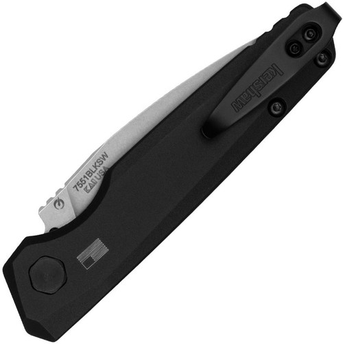Kershaw 7551BLKSW Launch 18 AUTO Folding Knife - 2.79" CPM-154 Drop Point Stonewashed Blade, Black Aluminum Handles Kershaw 7551BLKSW Launch 18 AUTO Folding Knife - 2.79" CPM-154 Drop Point Stonewashed Blade, Black Aluminum Handles