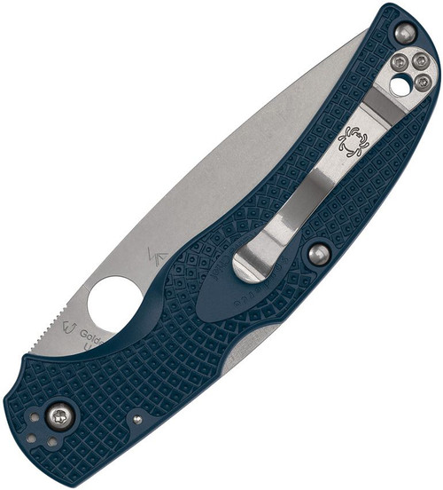Spyderco Native Chief Lightweight Folding Knife - 4.02" CPM-SPY27 Tumbled Plain Blade, Cobalt Blue FRN Handles, Lockback - C244PCBL Spyderco Native Chief Lightweight Folding Knife - 4.02" CPM-SPY27 Tumbled Plain Blade, Cobalt Blue FRN Handles, Lockback - C244PCBL