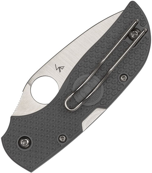 Spyderco Chaparral Lightweight Folding Knife - 2.8" CTS-XHP Satin Serrated Blade, Gray FRN Handles, Lockback - C152SGY Spyderco Chaparral Lightweight Folding Knife - 2.8" CTS-XHP Satin Serrated Blade, Gray FRN Handles, Lockback - C152SGY