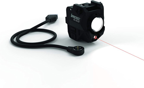 iProtec RM185LSR - Rechargeable Rail Mount 185 Lumen Firearm Light and Sightable Red Laser for Subcompact Handguns